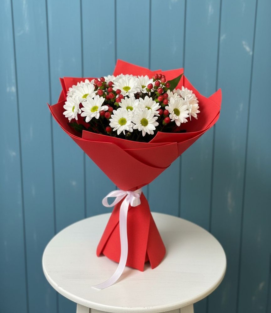 Букет цветов из: Хризантемы в Снежногорске