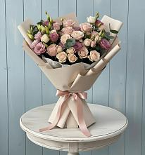 Букет цветов из:  Розы и Лизиантусы #REPLACE_PRED# Снежногорске