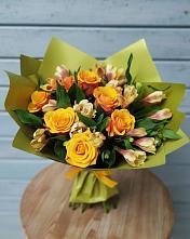 Букет цветов из:  Альстромерии и Розы в Снежногорске
