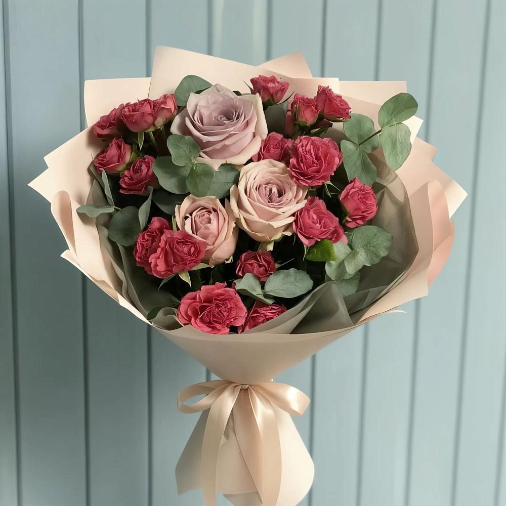 Букет цветов из: Гвоздики и Розы в Снежногорске
