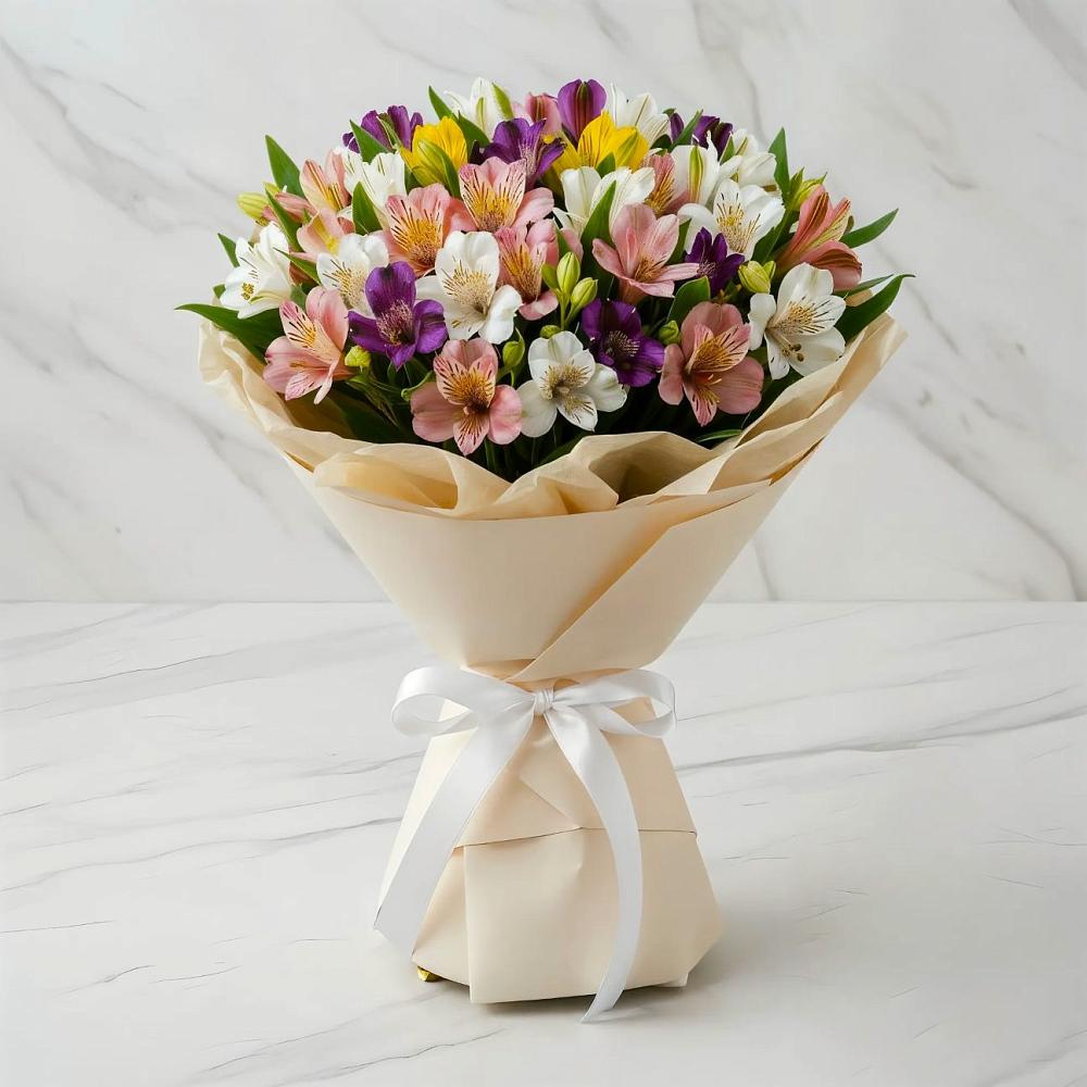 Букет цветов из: Альстромерии в Снежногорске