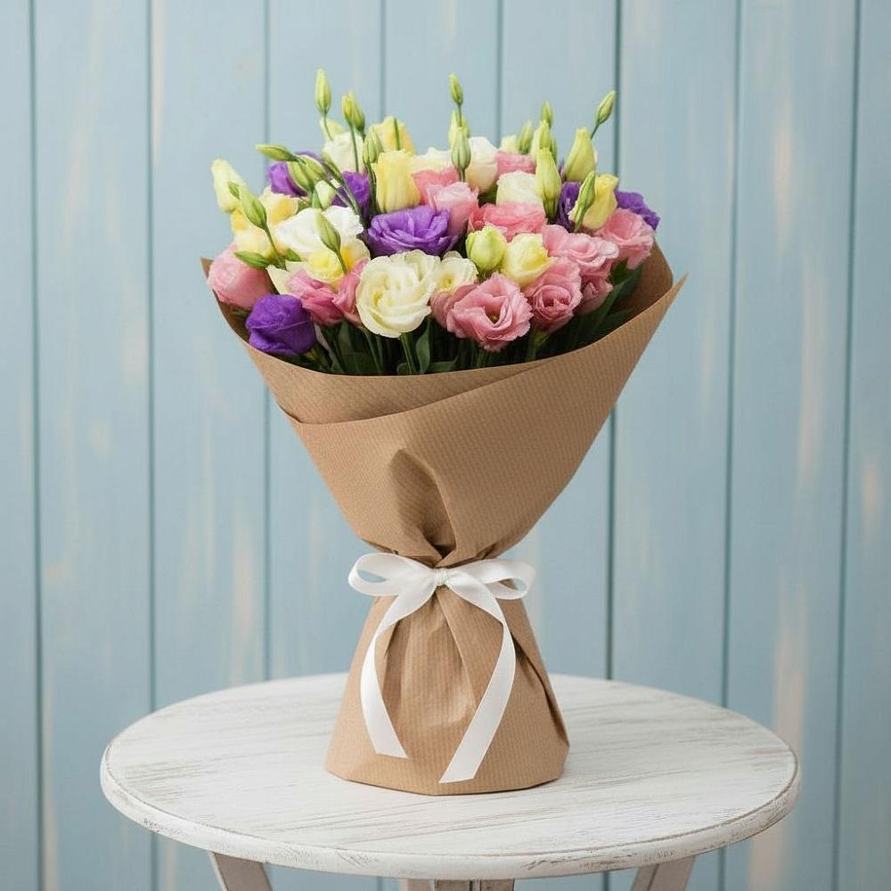 Букет цветов из: Лизиантусы в Снежногорске