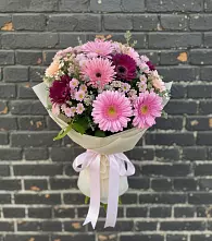 Букет цветов из:  Герберы и Хризантемы в Снежногорске