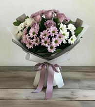 Букет цветов из:  Хризантемы и Розы #REPLACE_PRED# Снежногорске