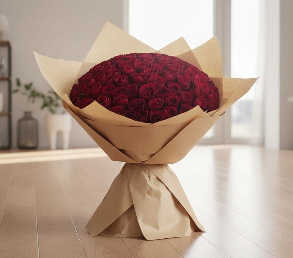 Букет 101 Красная роза в Снежногорске